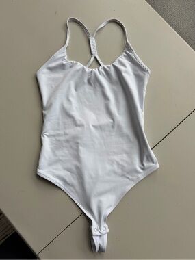 ReoRia White Girls One-Piece Bodysuit Swimwear